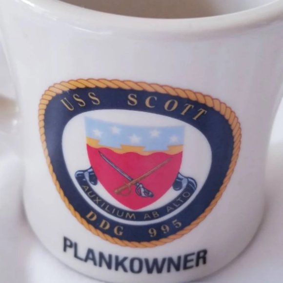 Vintage USS Scott (DDG-995) with Plank Owner and Brady Victor Diner Coffee Mug - Picture 2 of 6